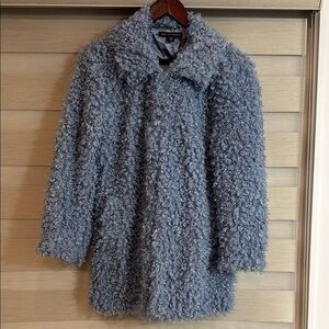 Boston Proper Blue Teddy Jacket